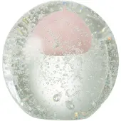 J-Line Presse papier bulle verre rose medium
