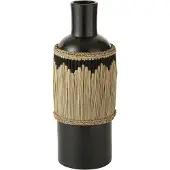 J-Line Vase motifs terracota/herbes noir/nataurel