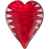 J-Line Presse papier coeur couche verre rouge