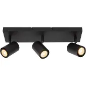 Lucide Lampe de plafond Amigo Noir à 3 lumières