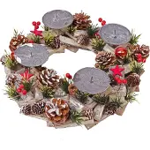 MCW Couronne de l'Avent -H50 Bois sans bougies