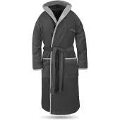 Normani Peignoir long gris / noir