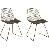 Beliani Chaise de salle à manger en métal Set of 2 Gold Beatty Lumarko !