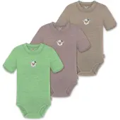 Normani Barboteuse / body 'Tihoi' beige / vert / rose / blanc