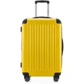 Hauptstadtkoffer - Spree - Bagage à main avec extension, valise sur roulettes, trolley avion valise rigide Hand Luggage TSA, 55 cm, Cabin Bag max 42 litres,Jaune