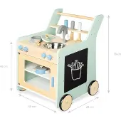Pinolino Cuisine Pour Enfants Kalle Pastel Green Tilleul Et Mdf Laqué Clair Et Multicolore
