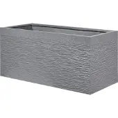 Beliani Jardinière Grise 80 X 37 X 38 Cm Myra