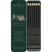 Faber-Castell Boîte de 6 crayons graphite Pitt Matt