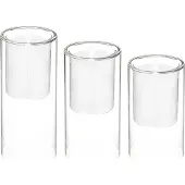 Atmosphera Coffret de 3 Bougies LED à flamme vacillante en Verre