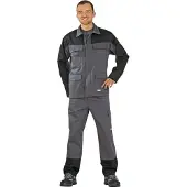 Planam Blouson à ceinture protect. pour soudeur Weld Shield taille 54 gris/noir 84 % coton / 15 % PES /... (54)