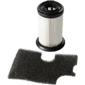 Menalux 1 Filtre Cylindrique Lavable (F 134) + 1 Filtre Moteur Pour Progress Pc 1820 (Sans Sac) Tornado Bubble 1820, To 1820, 1822 (Sans