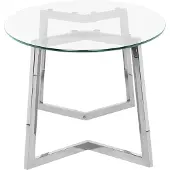Beliani Table basse en verre argenté 120 x 60 cm pieds métalliques style moderne
