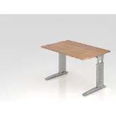 Hjh OFFICE PRO US12 höhenverstellbarer Schreibtisch nussbaum rechteckig