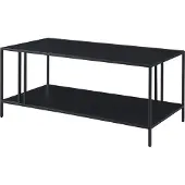 En.casa Table basse 'Kumlinge' métal 47x110x55 cm noir
