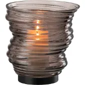 J-Line Vase tornado verre gris small