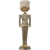J-Line Casse-noisette fourrure chapeau paillettes resin brun medium