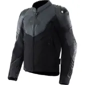 Dainese Iperattiva, Veste en cuir-textile ,Noir ,50