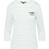 Comma T-shirt bleu clair / noir / blanc