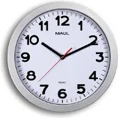 MAUL Horloge murale MAULstep Ø 30 x 5 cm plastique 1 x AA (1.5 V) argenté