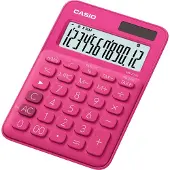 Casio Calculatrice de bureau MS-20UC , écran LC 12 chiffres, énergie solaire/piles, rose