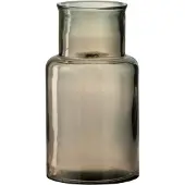 J-Line Vase cylindre verre marron clair small