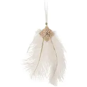J-Line Suspension plume strass blanc