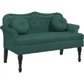 vidaXL Banc avec coussins Vert foncé 120,5x65x75 cm Velours