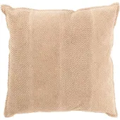 J-Line Coussin rayures coton/polyester beige