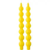J-Line Boite 2 bougies calebasse fluo jaune - 5 heures