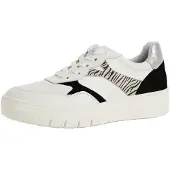 Tamaris Baskets basses crème / noir / argent / blanc