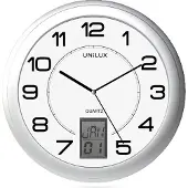 Unilux Wanduhr "INSTINCT", Durchmesser: 300 mm, silber