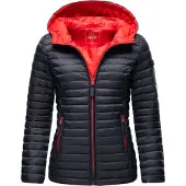 MARIKOO Veste mi-saison 'Asraa' bleu marine / rouge clair