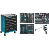 Hazet chariot porte-outils 179NX-7/137 B785xP518xH1020mm 450kg 7 tiroirs 137 pcs.tôle d'acier - 179NX-7/137