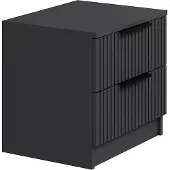 Hannah Home Table de nuit en mélamine | Woody Fashion | Anthracite