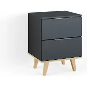 Vicco commode avec tiroirs Nautica, 46 x 61 cm, Anthracite/Hêtre