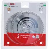 Bosch Professional Optiline Wood Circular Saw Disc/1.6x48t 190x30x2.6 2 Units Argenté