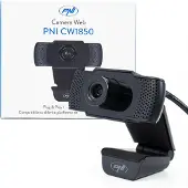 Pni Webcam CW1850 Full HD 1080P 2MP, USB, microphone stéréo intégré enfichable