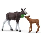 Schleich Wild Life Vache d'élan avec veau 42603