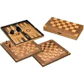 Philos Champ de cassettes d'échecs/de dames/de backgammon 43 mm, hauteur des rois 77 mm