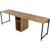 Skye Decor , Twin Study Desk - Atlantic Pine, Black, Bureaux, pin atlantique, 240 x 74 x 60 cm