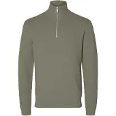 Selected Demi-fermeture Éclair Pull Homme Vert S
