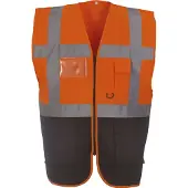 Yoko Gilet multifonction haute visibilité Orange / Noir M