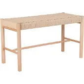 House Nordic Banc en bois de peuplier naturel tressé 35x80x45 cm