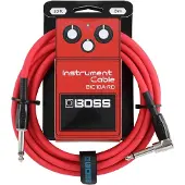 BOSS 10ft Angled/Straight Instrument Cable - Red