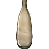 Jline Vase bouteille verre marron clair small