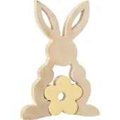 J-Line Fleur Centre Bois Jaune Large
