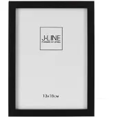 J-Line Photo frame basic wood black small