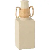 J-Line Vase Anneaux Ovale Ciment Sable Naturel Céline
