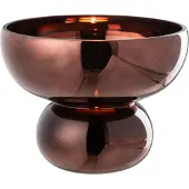 J-Line Bol sur pied arrondi verre prune