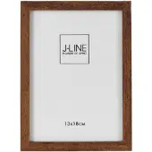 J-Line Photo frame basic wood dark brown small